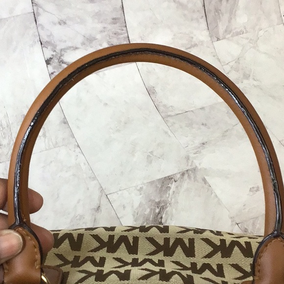 Michael Kors Signature Jacquard Satchel Bag - Picture 11 of 11